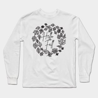 Hello Fall Simple Leaves Long Sleeve T-Shirt